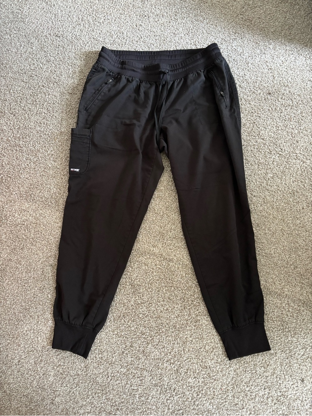 Grey's Anatomy Black Men's Jogger Pants with Utility Pocket